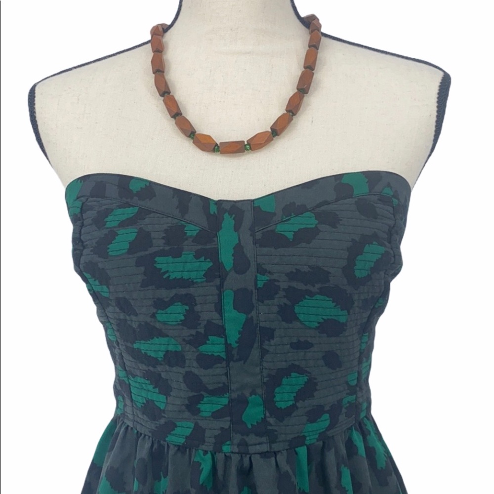 HURLEY Strapless Cheetah Print Dress - Picture 2 of 8